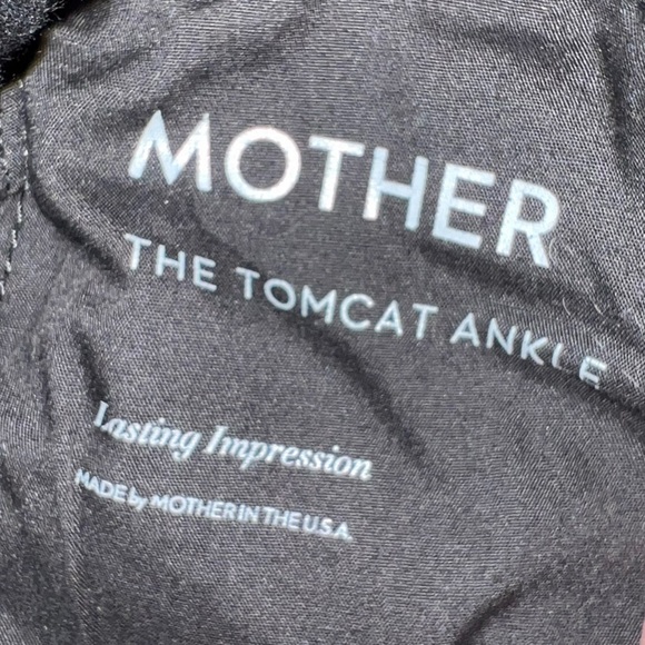 MOTHER Denim Tomcat Ankle High Rise Straight Leg Jeans Lasting Impression Black - Picture 12 of 15